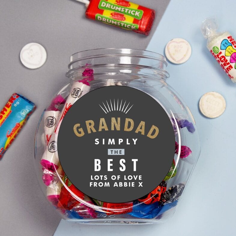 Card Factory - Grandad Simply The Best Personalised Sweet Jar - £7.99