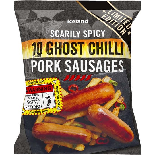 Scarily Spicy Ghost Chilli Pork Sausages 500g